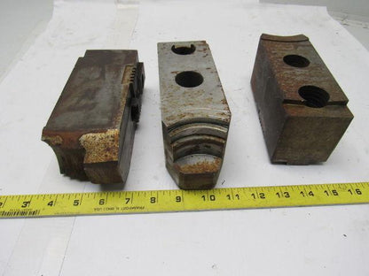 Huron T15A75 Lathe Chuck Soft  Jaws 7-1/8"L x 2-1/2"W X2-7/8"T Lot of 3