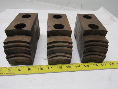 Huron 1248 Lathe Chuck Soft   Jaws 6"L x 2-1/2"W X3-1/4"T Lot of 3