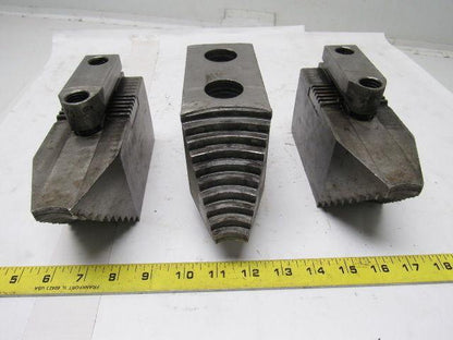 Huron T13A75 Lathe Chuck Soft  Jaws 7"L x 2-1/2"W X3-1/8"T Lot of 3