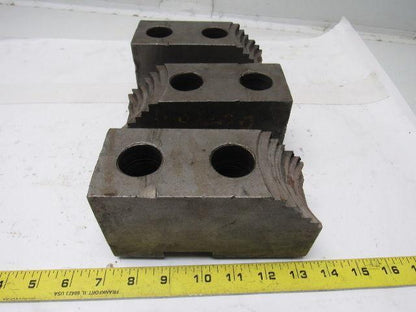 Huron T15 Lathe Chuck Soft Jaws 6-1/4"L x 2-1/2"W X3-1/4"T Lot of 3
