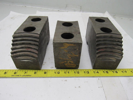 Huron T15 Lathe Chuck Soft Jaws 6-1/4"L x 2-1/2"W X3-1/4"T Lot of 3