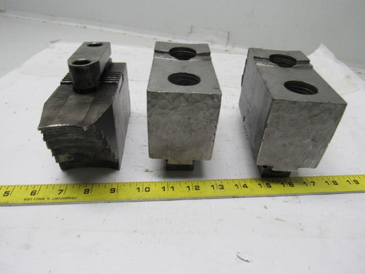 Huron T15A75 Lathe Chuck Soft Jaws 6-1/2"L x 2-1/2"W X3"T Lot of 3