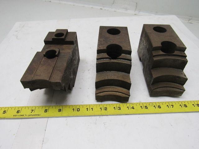Huron T15 Lathe Chuck Soft Jaws 6"L x 2-1/2"W X3-1/8"T Lot of 3