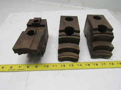 Huron T15 Lathe Chuck Soft Jaws 6"L x 2-1/2"W X3-1/8"T Lot of 3