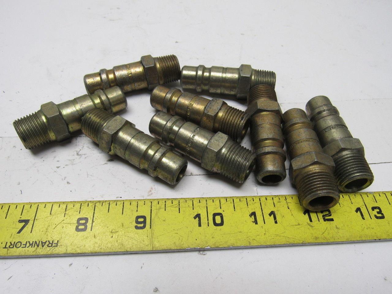 Hanson #52 Steel Male Ball Lock Pneumatic Quick Connect Fitting 3/8 NPT Male