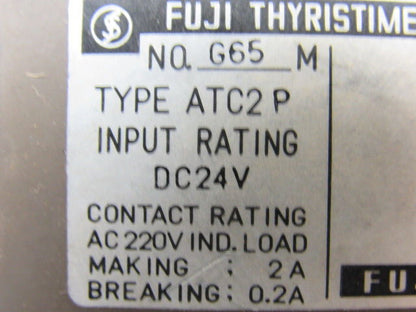 Fuji Electric G65M ATC2 P DC24V Thyristimer w/Socket Base Recept 0.5-5 Seconds