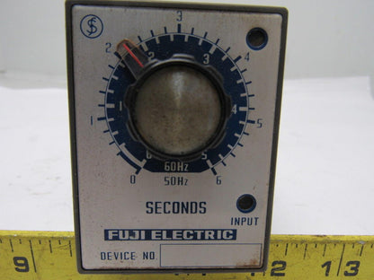 Fuji Electric :48M ATM2P Motor Timer 0-6 Seconds w/Base Recept