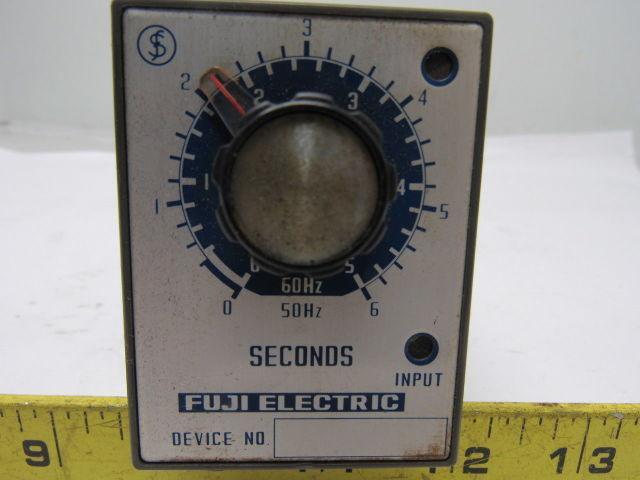 Fuji Electric :48M ATM2P Motor Timer 0-6 Seconds w/Base Recept