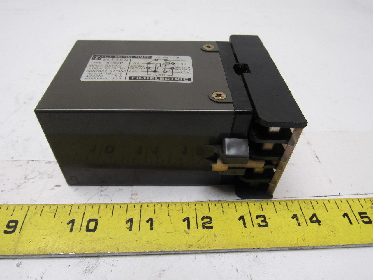Fuji Electric :48M ATM2P Motor Timer 0-6 Seconds w/Base Recept