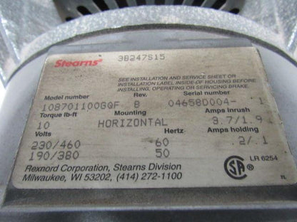 DELCO STEARNS 2G3958BBRQ 3-3/4 & 7-1/2 HP 2 Speed Electric Motor 885&1760RPM
