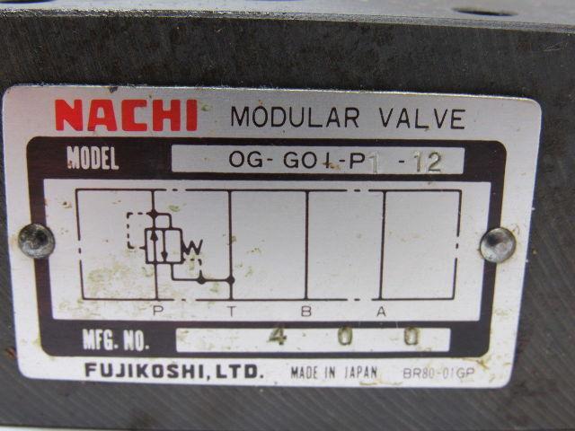 Nachi OG-G01-P1-12 Pressure Control Reducing Modular Valve 10.6-21.2gpm 3571psi