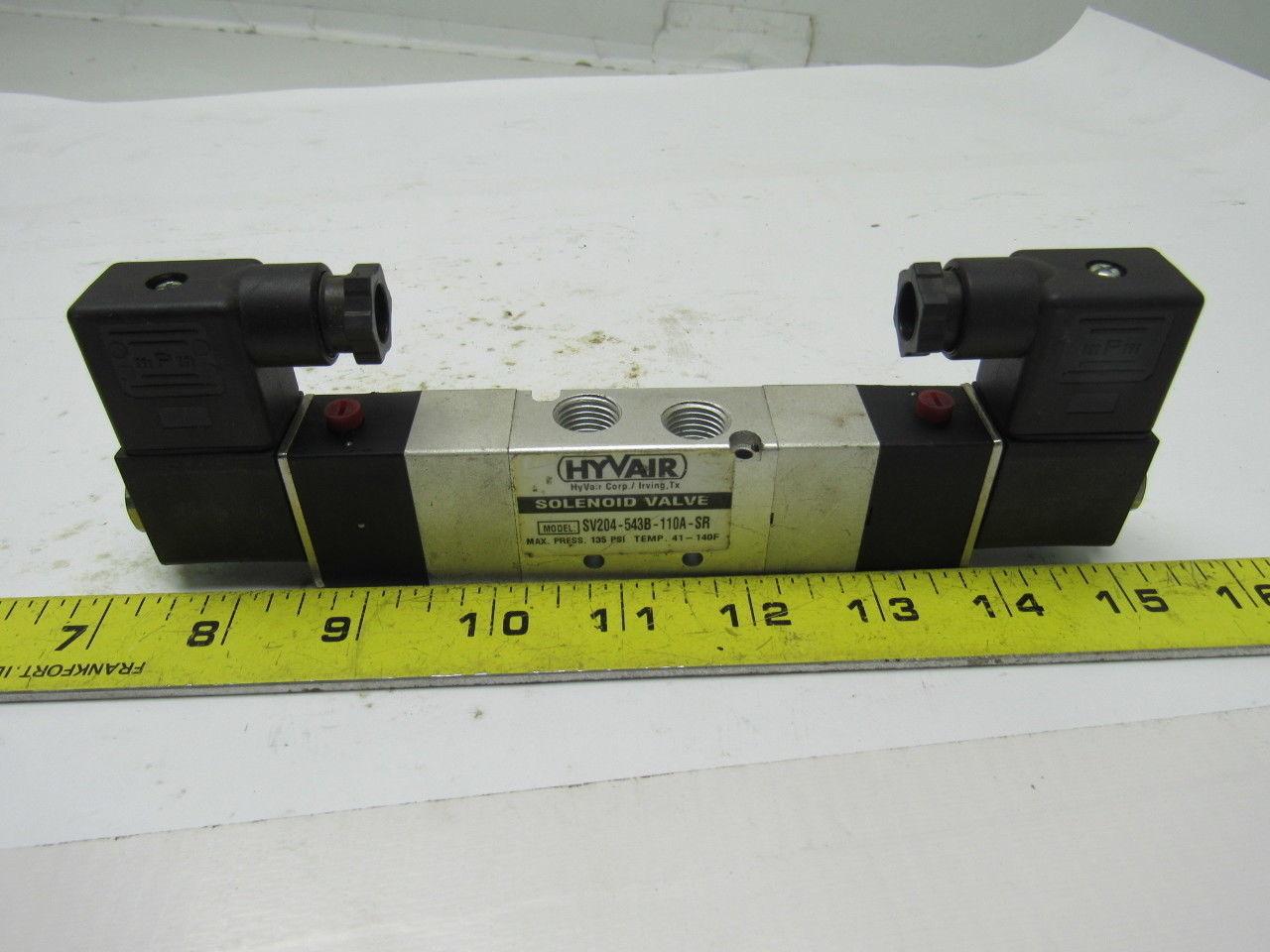Hyvair SV204-543B-110A-SR Pneumatic Air Valve 110 VAC Solenoid 1/2" Ports