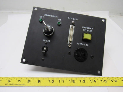 Hyundai HIT 15 CNC Lathe Operator Panel Chuck Emergency Release NFB 2A