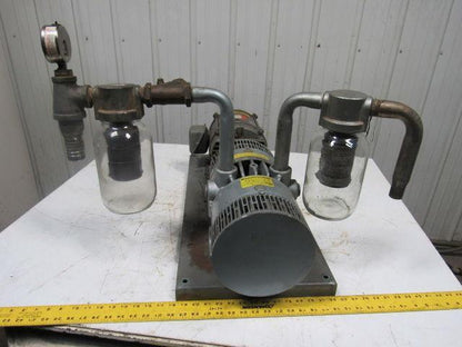 GAST 6066-V107A-T339 55CFM 15PSI 3HP Rotary Vane Oil-Less Vacuum Air Pump 3Ph