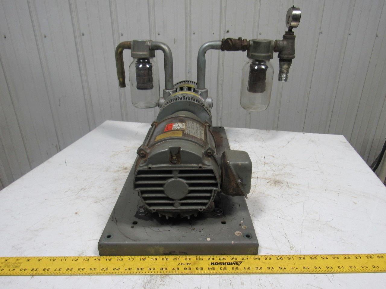 GAST 6066-V107A-T339 55CFM 15PSI 3HP Rotary Vane Oil-Less Vacuum Air Pump 3Ph