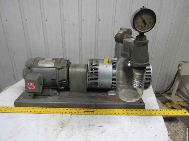 GAST 6066-V107A-T339 55CFM 15PSI 3HP Rotary Vane Oil-Less Vacuum Air Pump 3Ph