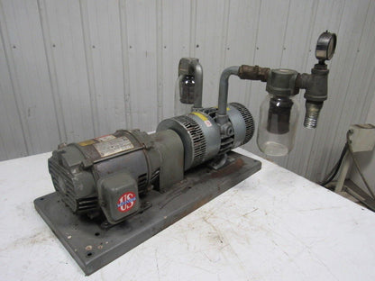 GAST 6066-V107A-T339 55CFM 15PSI 3HP Rotary Vane Oil-Less Vacuum Air Pump 3Ph