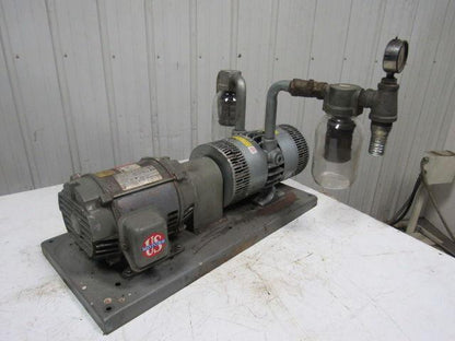 GAST 6066-V107A-T339 55CFM 15PSI 3HP Rotary Vane Oil-Less Vacuum Air Pump 3Ph