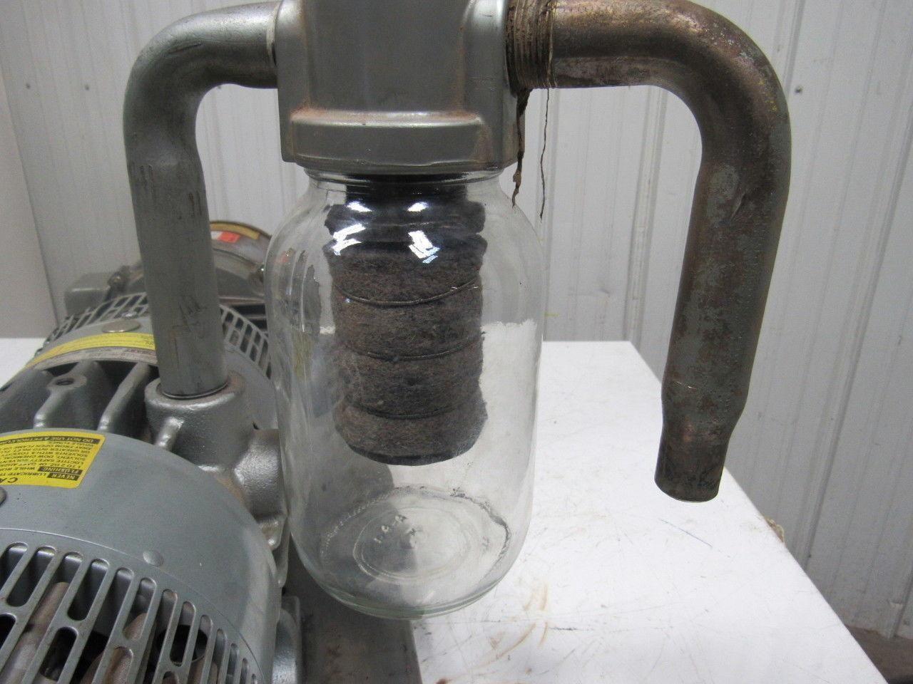 GAST 6066-V107A-T339 55CFM 15PSI 3HP Rotary Vane Oil-Less Vacuum Air Pump 3Ph