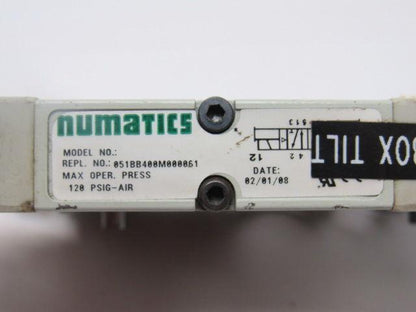Numatics 051BB400M000061 Pneumatic Air Solenoid Valve 24 VDC W/Manifold Base