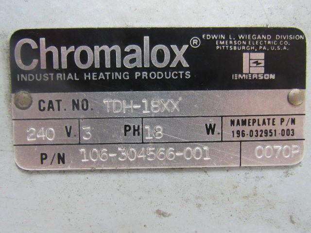 Chromalox 108-304566-001 TDH-18XX Air Ducted Heater 240V 3PH 18W