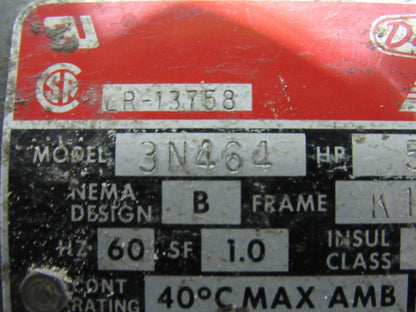 Dayton 3N464 5HP 1740RPM 230/460V 3PH Electric Motor
