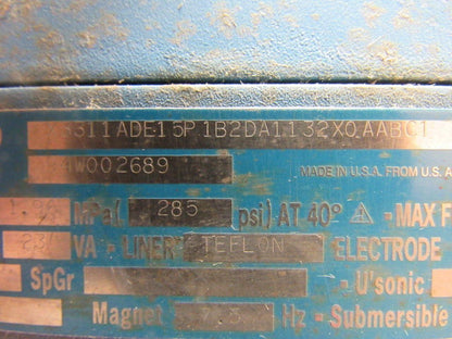 FISCHER PORTER X3311ADE15P1B2DA1132XOAABC1 100MM Flow Meter 1056GPM Max PTFE