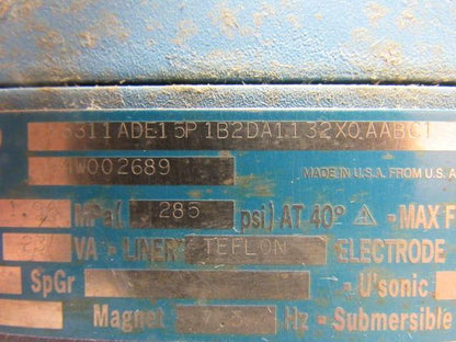 FISCHER PORTER X3311ADE15P1B2DA1132XOAABC1 100MM Flow Meter 1056GPM Max PTFE