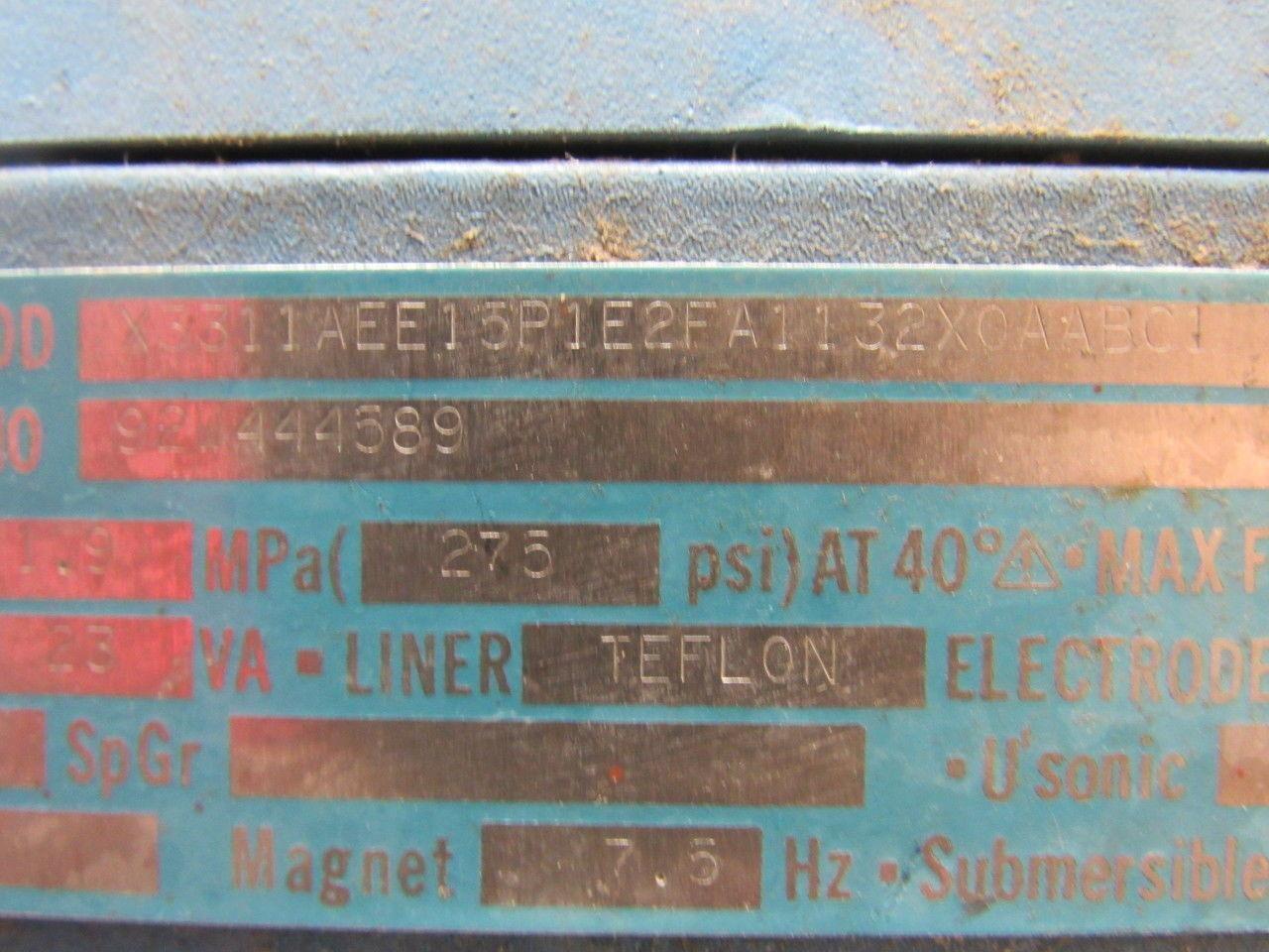 FISCHER PORTER X3311AEE15P1E2FA1132XOAABC1 100MM Flow Meter 1056GPM Max PTFE