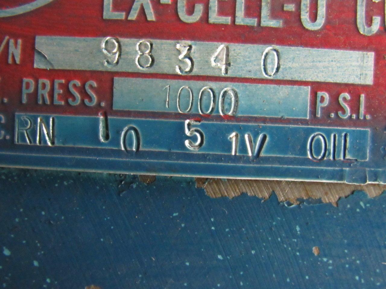 EXCELLO ROTAC RN 10 5 1V OIL Hydraulic Rotary Actuator 1000PSI