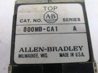 ALLEN BRADLEY 800MB CA1,CA6,CA9 Lighted 800m-XAS 1 Each Red Green & Yellow