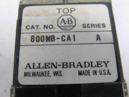 ALLEN BRADLEY 800MB CA1,CA6,CA9 Lighted 800m-XAS 1 Each Red Green & Yellow