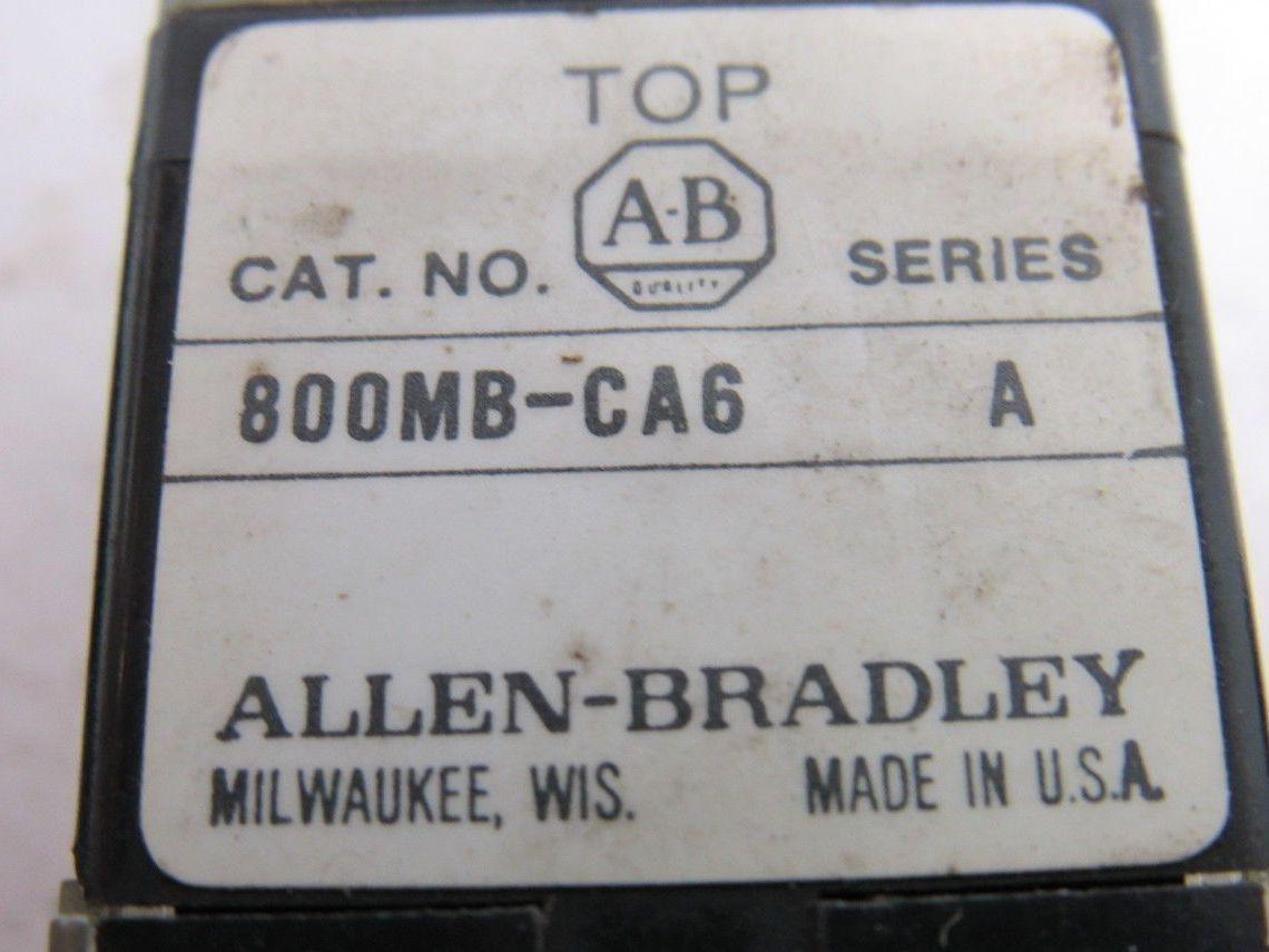 ALLEN BRADLEY 800MB CA1,CA6,CA9 Lighted 800m-XAS 1 Each Red Green & Yellow