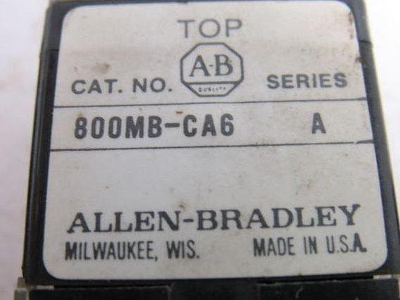 ALLEN BRADLEY 800MB CA1,CA6,CA9 Lighted 800m-XAS 1 Each Red Green & Yellow
