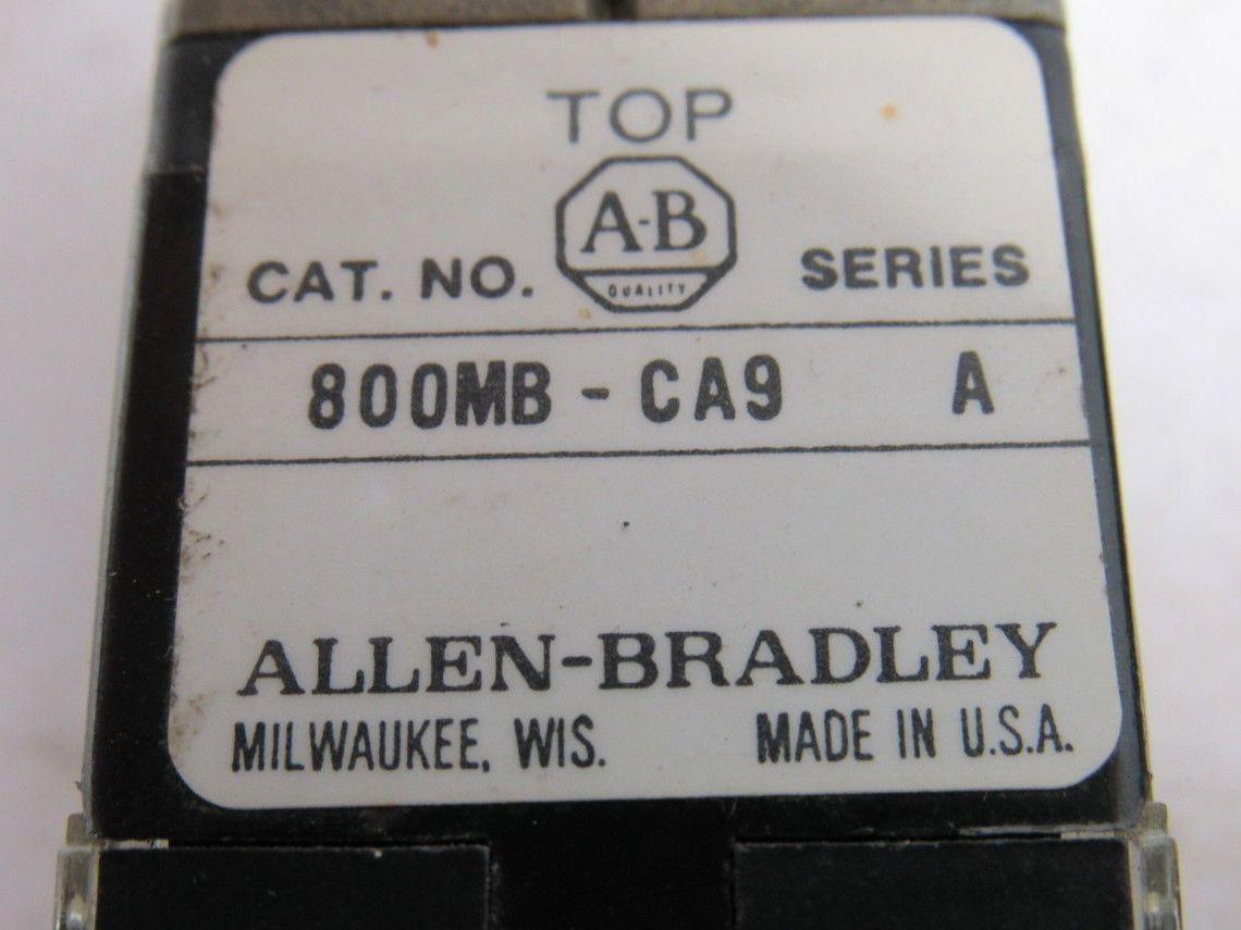 ALLEN BRADLEY 800MB CA1,CA6,CA9 Lighted 800m-XAS 1 Each Red Green & Yellow