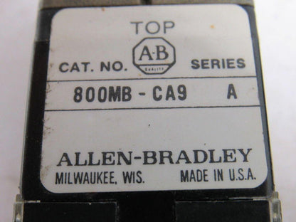 ALLEN BRADLEY 800MB CA1,CA6,CA9 Lighted 800m-XAS 1 Each Red Green & Yellow