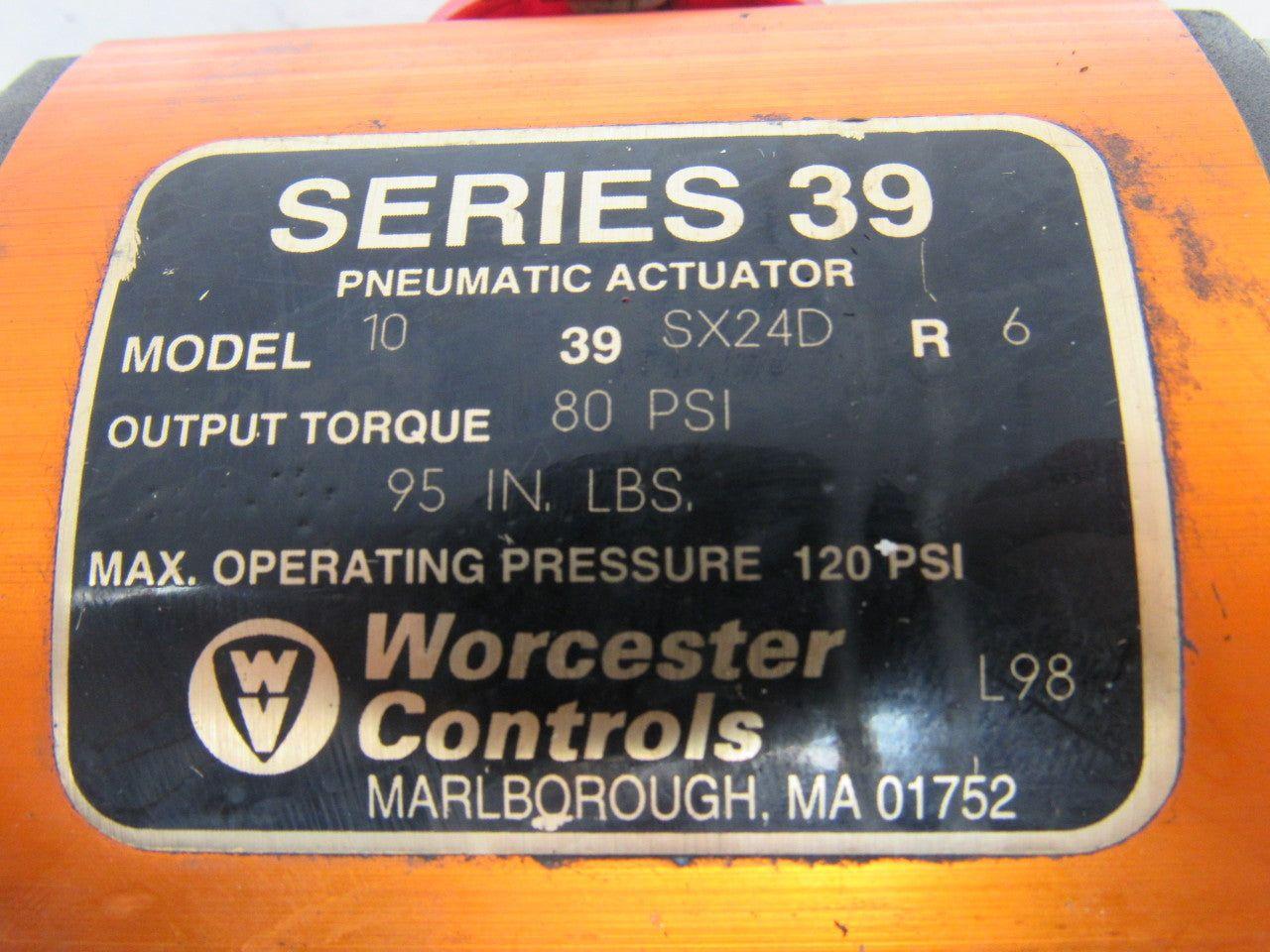 Worchester Controls Series 39 Model 10 Pneumatic Actuator W/1/2" NPT 3-Way Valve