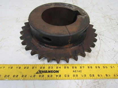 32 Tooth 100  Split Roller Chain Sprocket 4-3/8" Keyed Bore