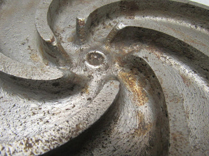 9-3/4" Cast Iron Pump Impeller 1-1/8"-7 Threaded Bore