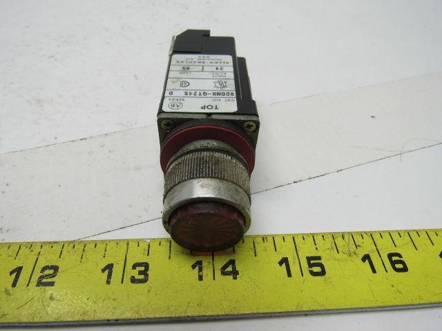 ALLEN BRADLEY 800MR-QT24S SER D AMBER Momentary Push Button Lot/5