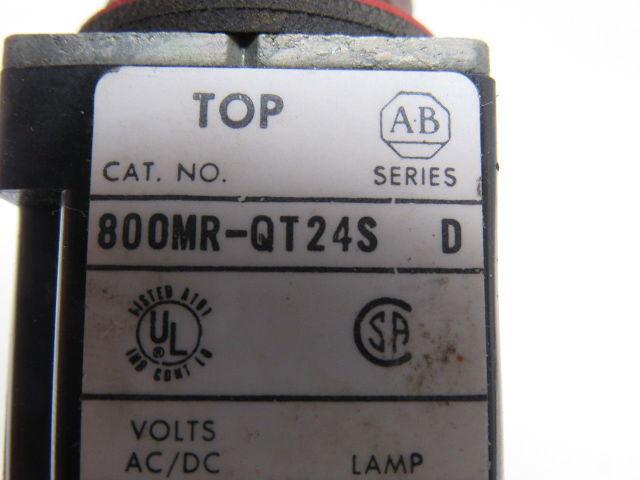 ALLEN BRADLEY 800MR-QT24S SER D AMBER Momentary Push Button Lot/5