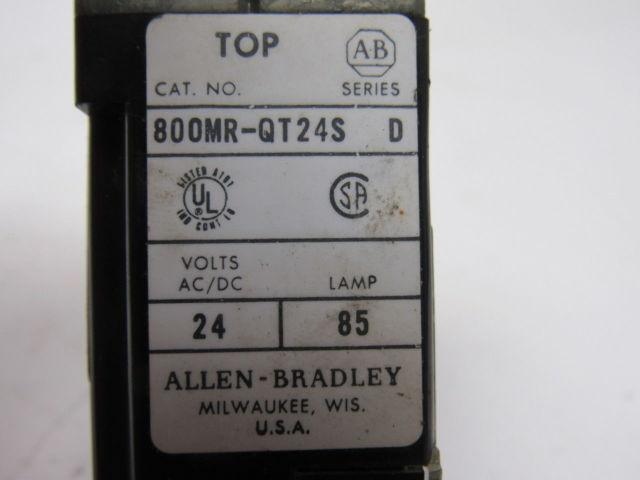ALLEN BRADLEY 800MR-QT24S SER D AMBER Momentary Push Button Lot/5