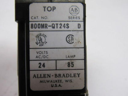 ALLEN BRADLEY 800MR-QT24S SER D AMBER Momentary Push Button Lot/5