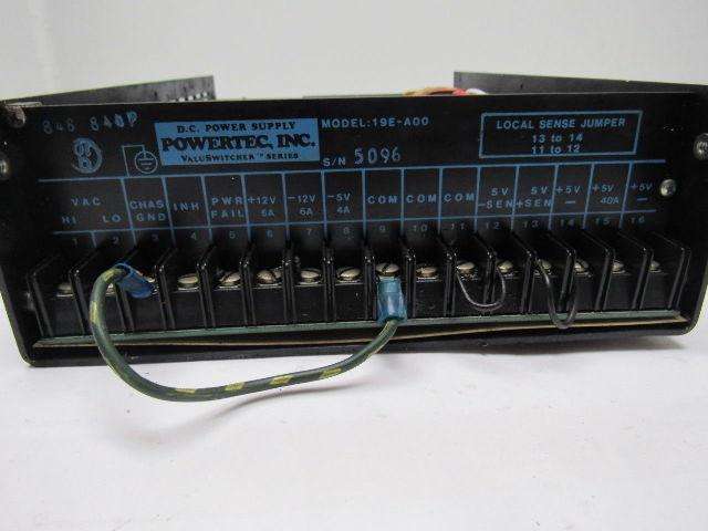 Powertec Systems 19E-A00 DC Power Supply ValuSwitcher Series