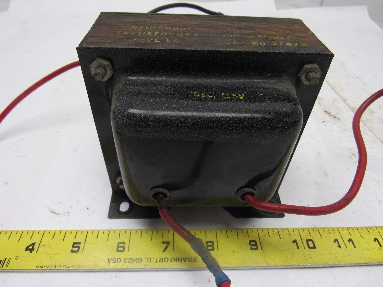 Westinghouse 2F473 Type LC 200Va Control Transformer 460V Pri 115V Sec 50/60Hz