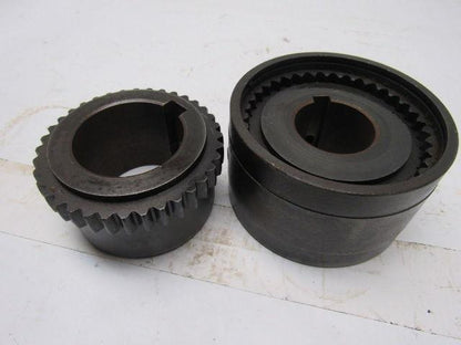 Waldron Gear Size 2-1/8 Powerlign Coupling Assembly 1-5/8"  & 2-1/8"Keyed Bore