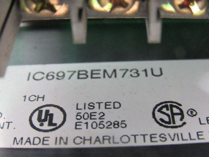 GE Fanuc IC697BEM731U Series Genius Bus Controller 1-Channel Slot Rack Card