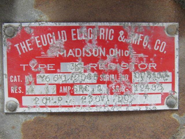 Euclid Electric Y6 6W 6206B Type 3K Grid Bank Resistor 230VDC