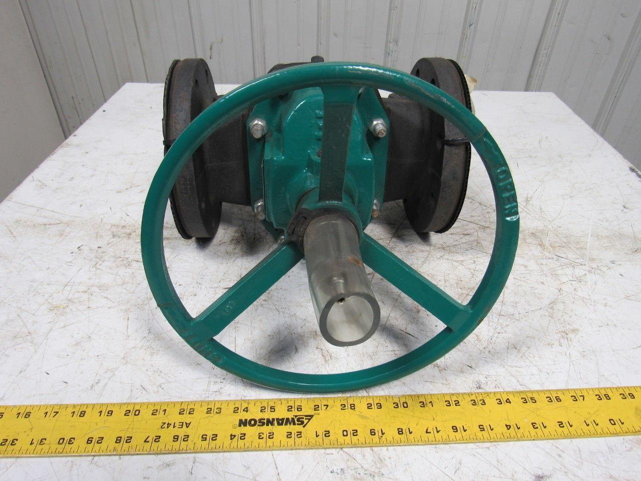 TruTech 4CAHJ-CA-M-2 Hand Operated Rubber Diaphragm Valve 4" Flanged 150PSI