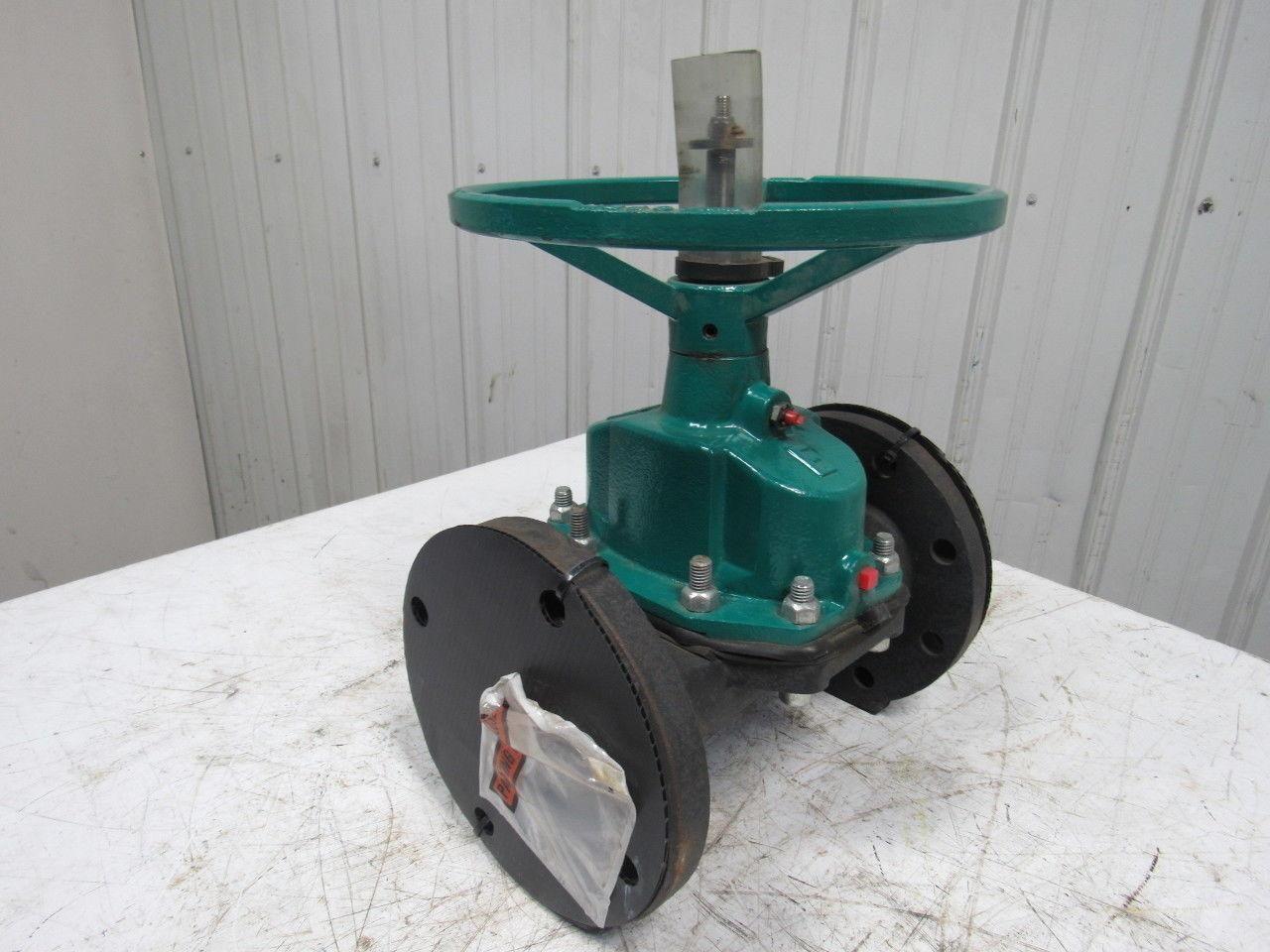TruTech 4CAHJ-CA-M-2 Hand Operated Rubber Diaphragm Valve 4" Flanged 150PSI